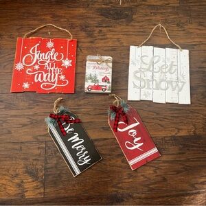 Christmas decoration signs